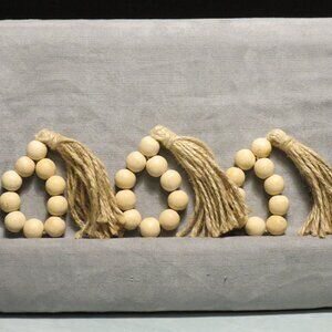 3 pcs Wood Bead Napkin Rings or Décor